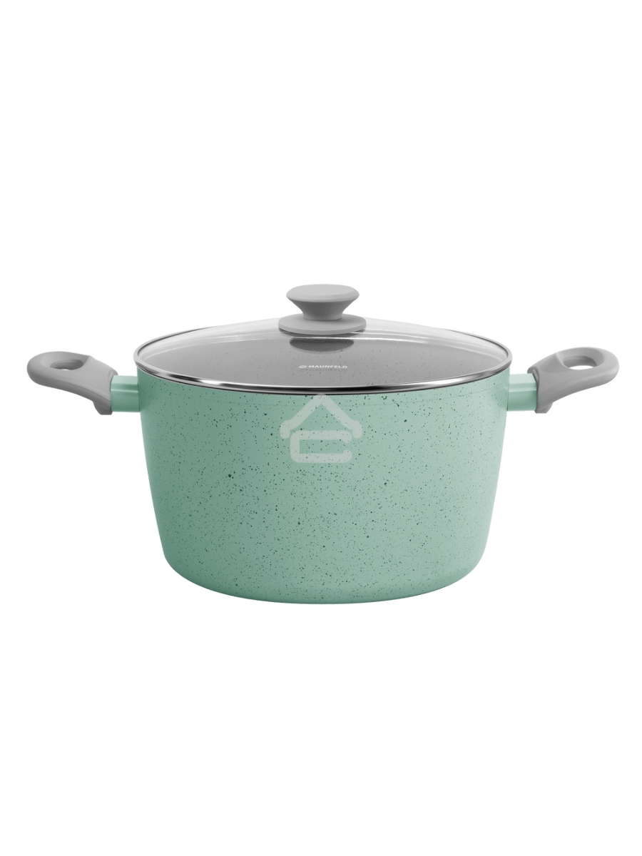 Кастрюля Maunfeld HELGA MCS57FA05FS из кованого алюминия со стеклянной крышкой, 24 см, 5,7 л.