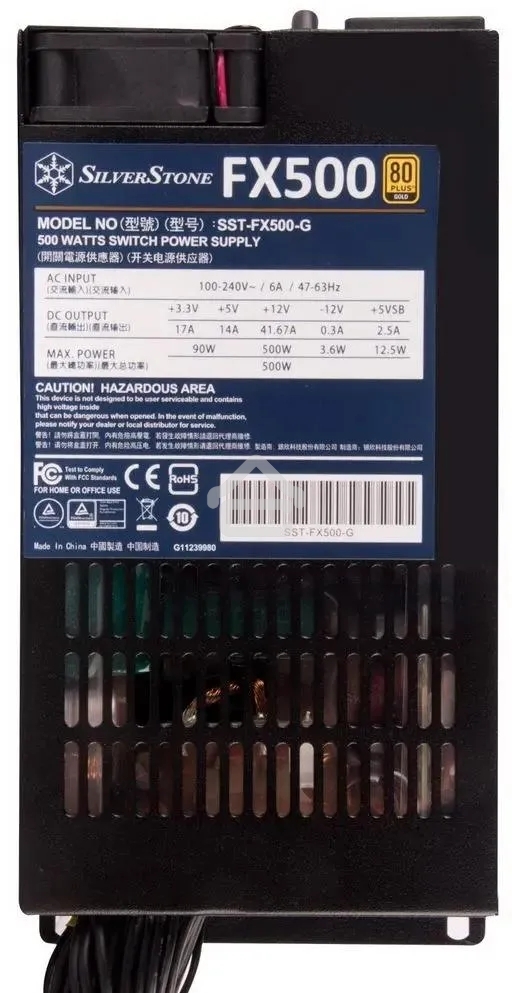 Блок питания Silverstone SST-FX500-G Retail, 500Вт, 80 PLUS Gold, 40мм, черный