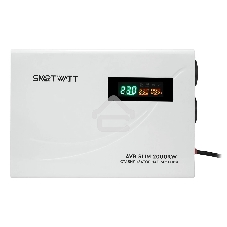 Настенный стабилизатор напряжения SMARTWATT AVR SLIM 2000RW (100W - 260W, 2000VA, 2 кВт, 50 Гц, розеток - 2, LED-дисплей