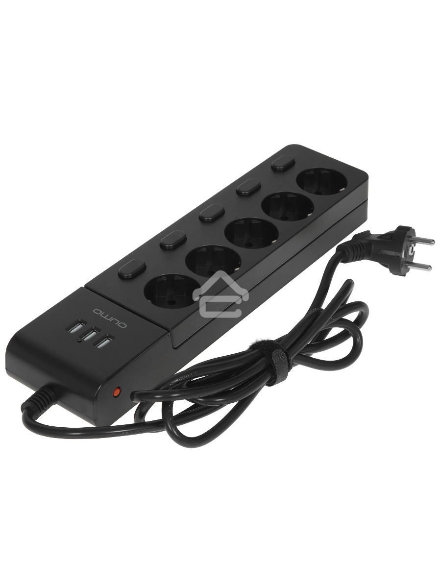 Сетевой фильтр QUMO Power Bar PRO 6SP4U (P-0006), черный
