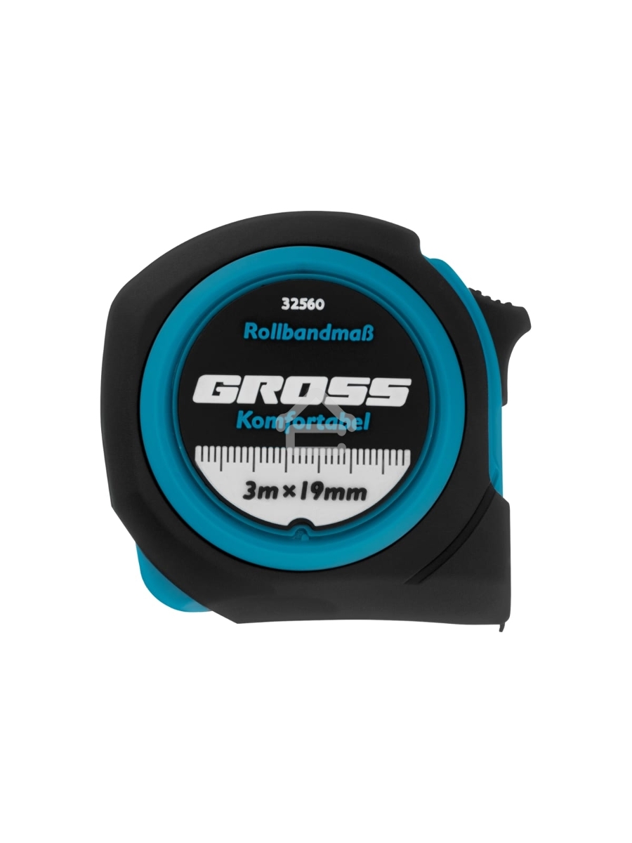 Рулетка Komfortabel, 3 м х 19 мм, обрезиненный корпус Gross