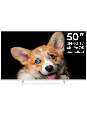 Телевизор TopDevice 50'' TDTV50CS03U_WE белый UHD Smart YaOS 1.5GB 8GB