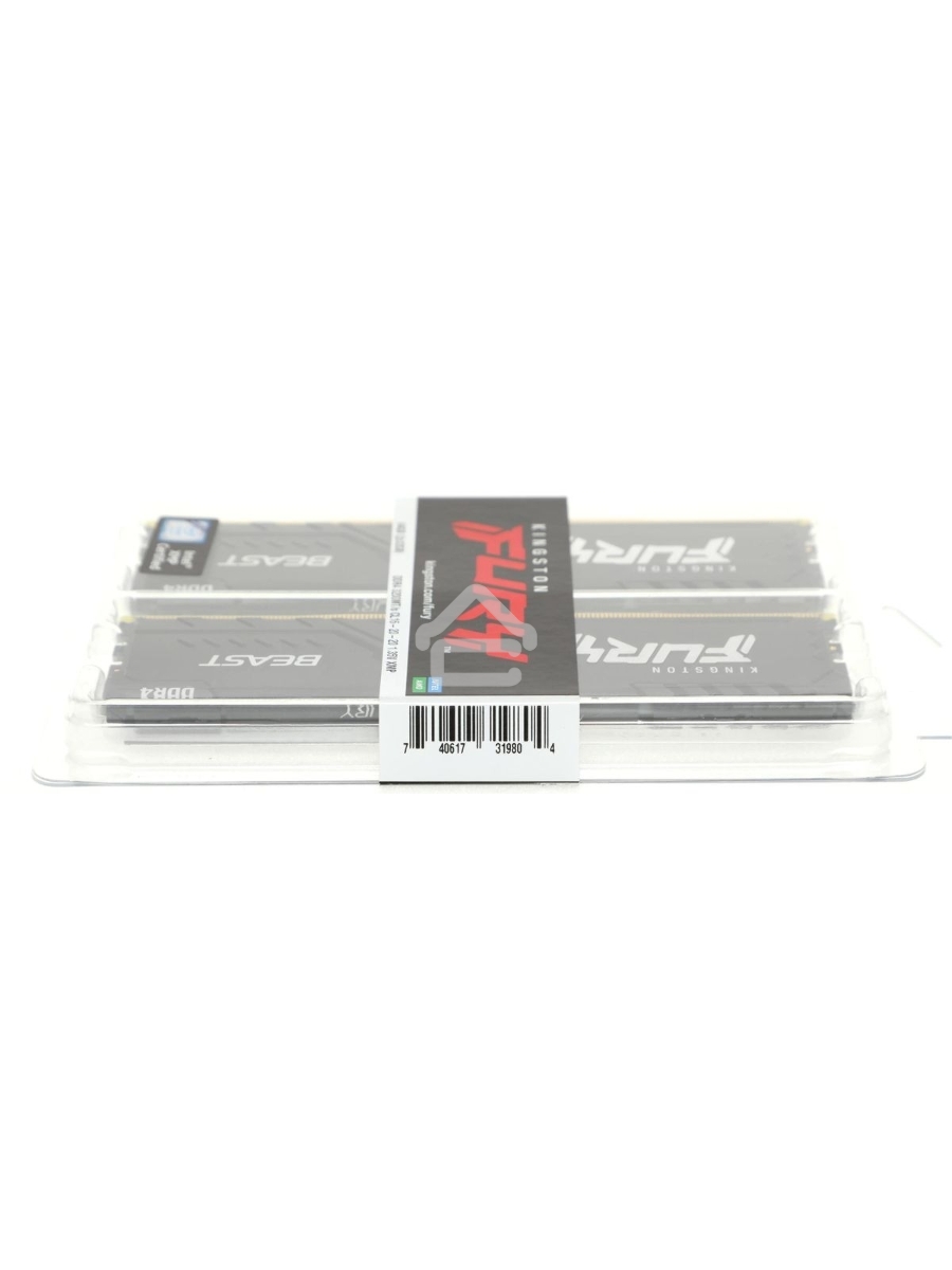 Оперативная память Kingston Fury Beast, DDR4, 64GB (2x32GB), 3200MHz, CL16, DIMM, чёрный
