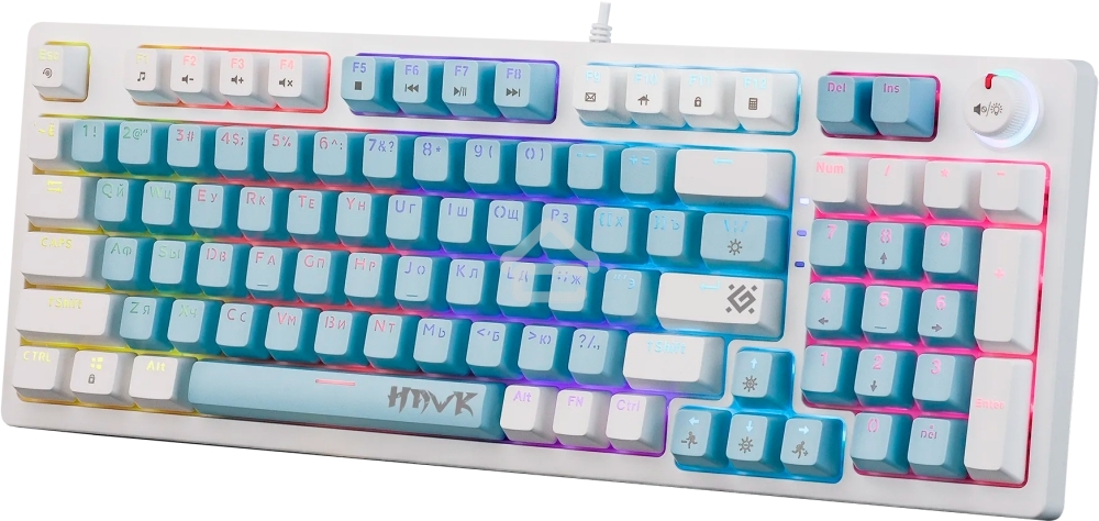 Клавиатура проводная Defender Hawk GK-418, USB, белый