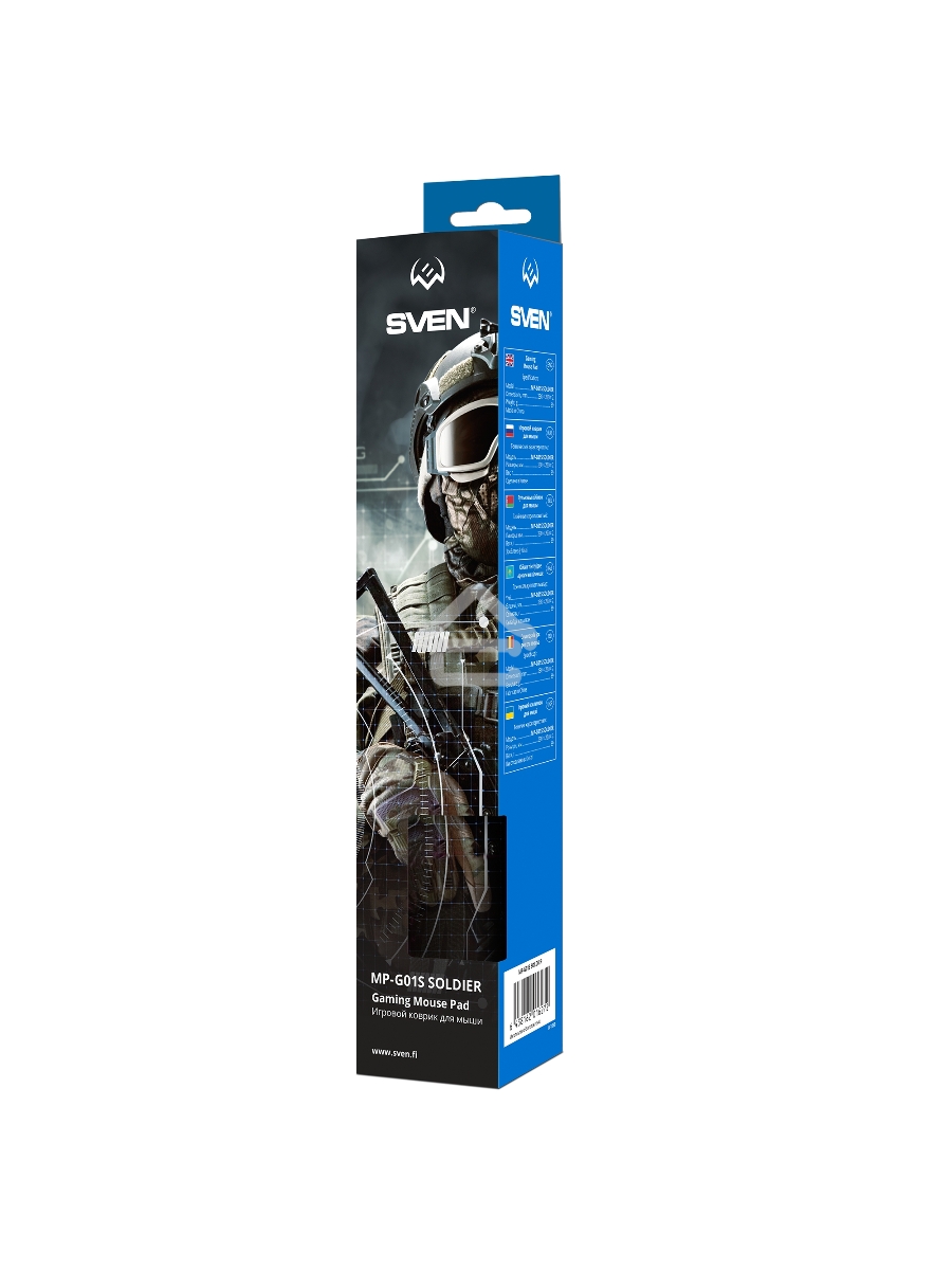 Игровой коврик для мыши (230 х 200 х 2 мм, ткань, резина) SVEN MP-G01S Soldier