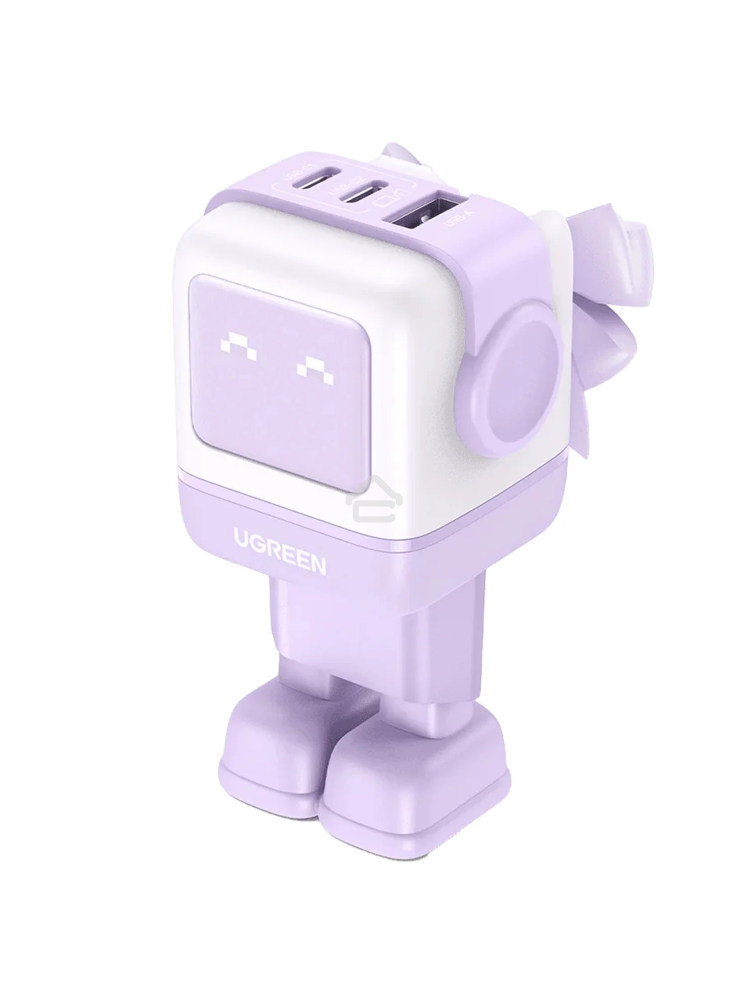 Сетевое зарядное устройство Nexode Robot 65Вт 2xUSB-C, 1xUSB-A, GaN, Purple