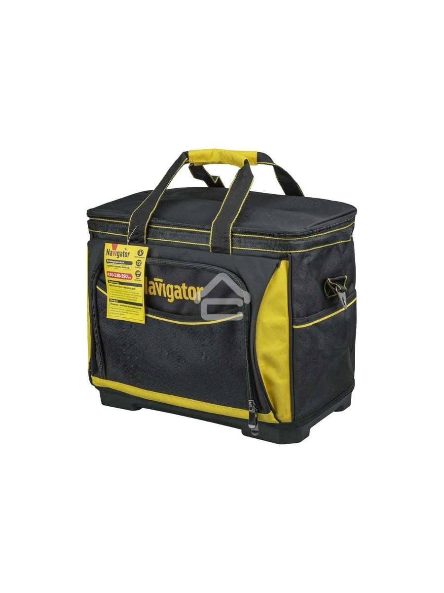 Сумка Navigator NTA-Bag07, 420х230х290мм, пластмассовое дно, черный/желтый