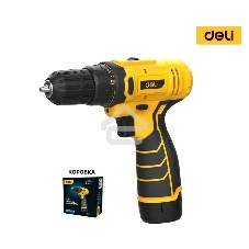 Дрель-шуруповерт аккумуляторная Deli DL-DZ12-4A2, 12В, 1 АКБ