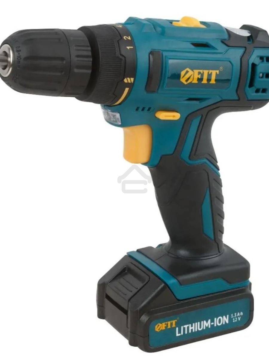 Дрель-Шуруповерт Fit CD-12M 80186, Аккумуляторная, 12В