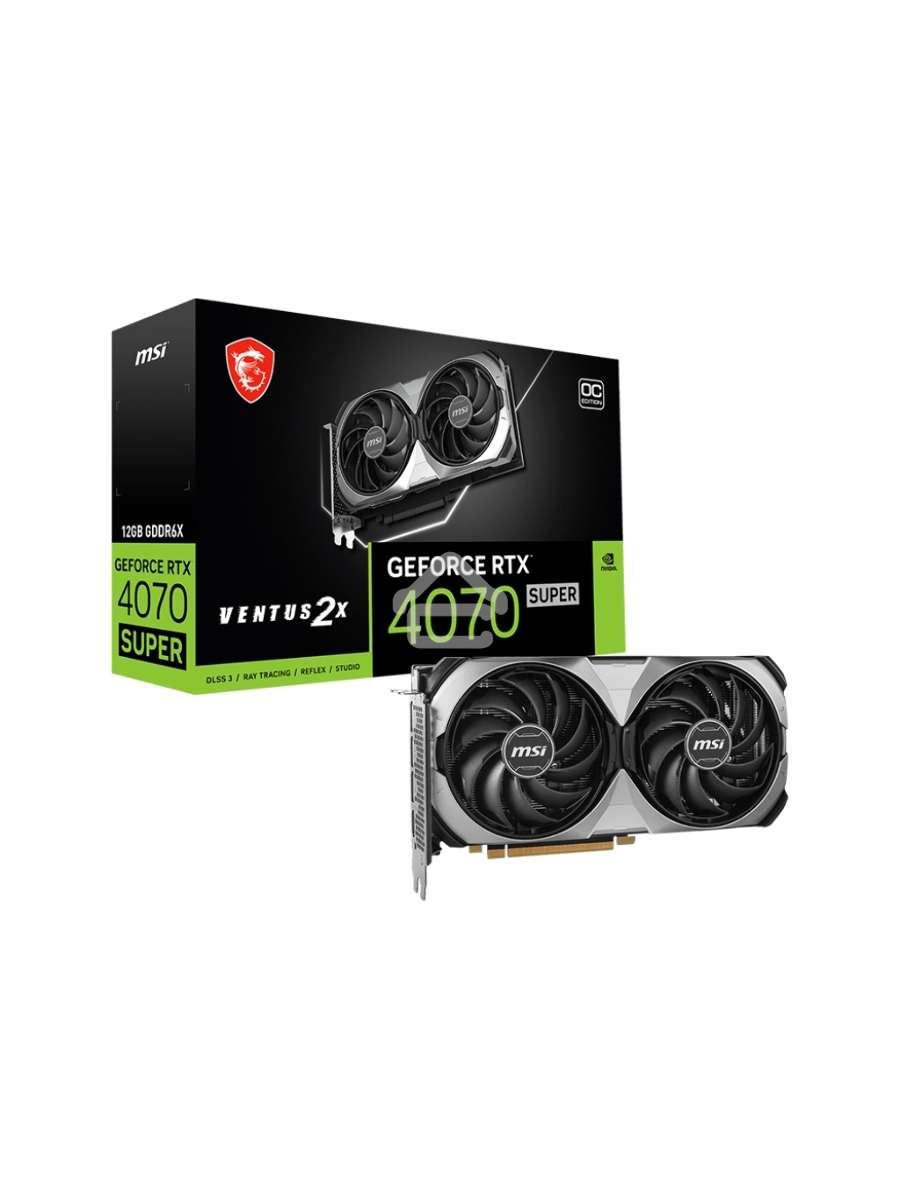 Видеокарта MSI RTX4070 SUPER 12G VENTUS 2X OC NV RTX4070 Super 12Gb PCI-E4.0 192bit GDDR6X 2610/21