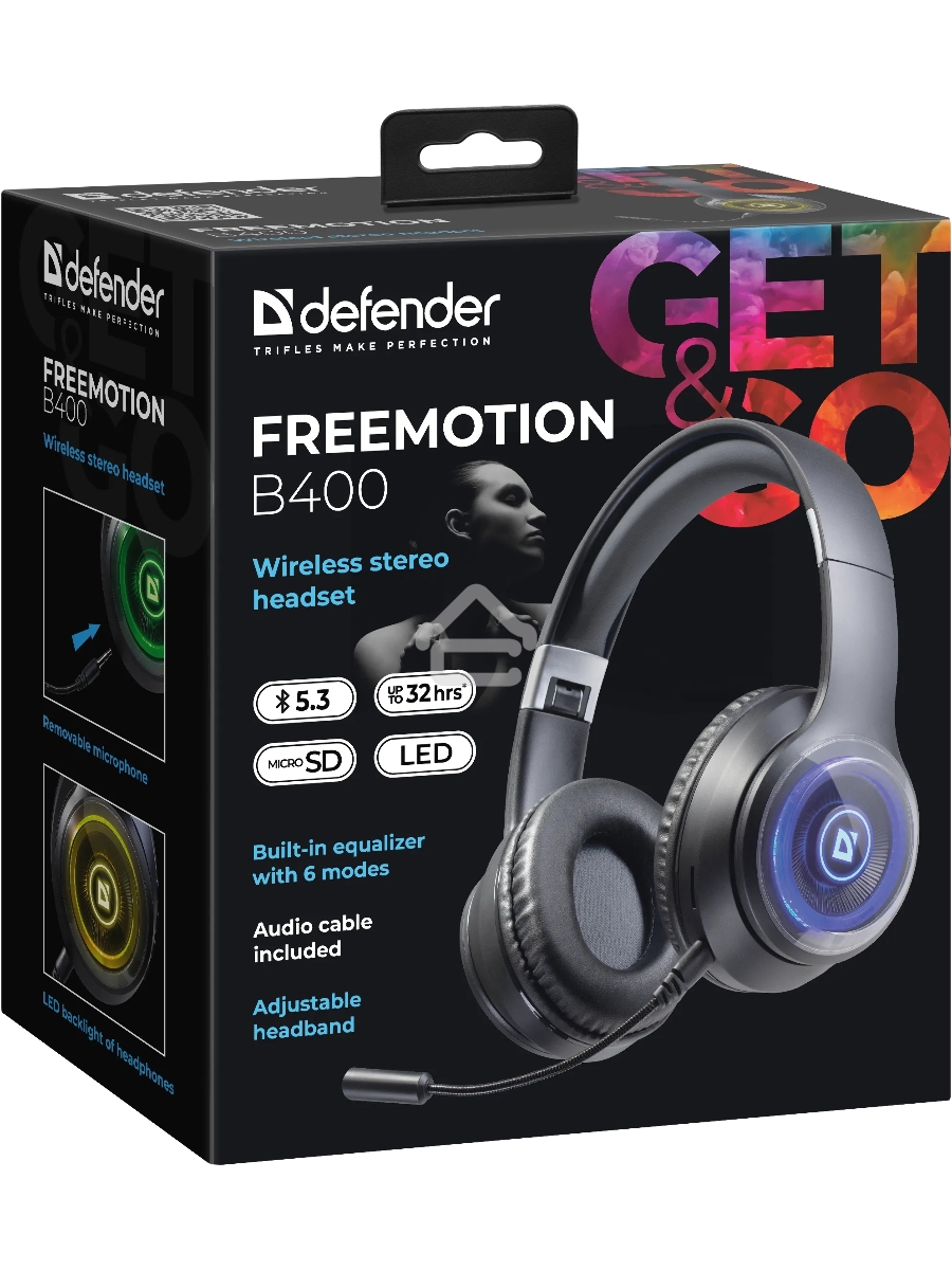Гарнитура Defender Wireless FREEMOTION B400 BLACK