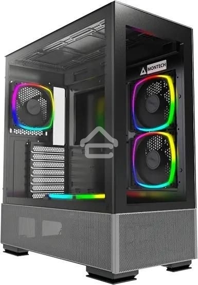 Компьютерный корпус Montech SKY TWO черный без БП ATX 3x140mm 2xUSB3.0 1xUSB3.1 audio bott PSU