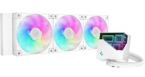 Система жидкостного охлаждения DEEPCOOL LT360 ARGb белый, 120 мм, алюминий/медь, 2400 об/мин, 38.71 дБ, 4 pin, 300 Вт