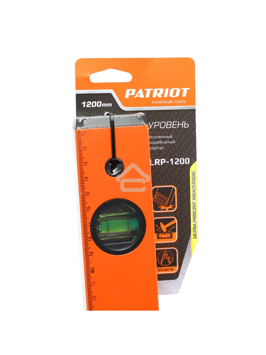 Уровень PATRIOT LRP-1200, магнитный, алюминиевый фрезерованный, усиленный, 1200мм