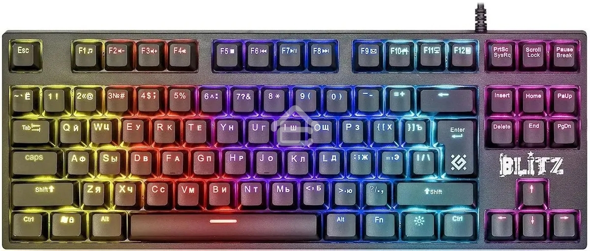 Клавиатура проводная Defender Blitz GK-240L RU, USB, черный