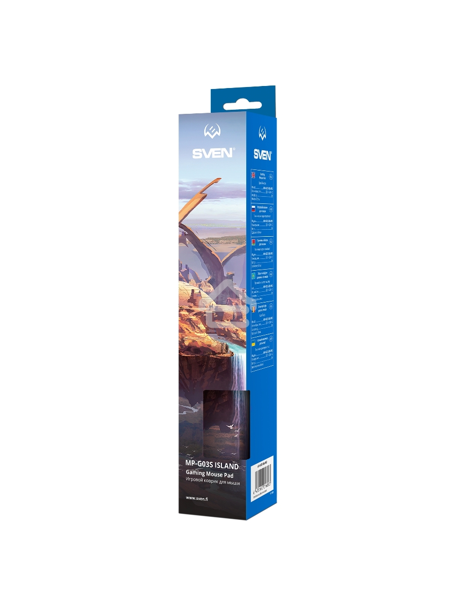 Игровой коврик для мыши (230 х 200 х 2 мм, ткань, резина) SVEN MP-G03S Island