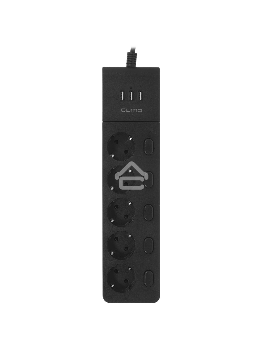 Сетевой фильтр QUMO Power Bar PRO 6SP4U (P-0006), черный