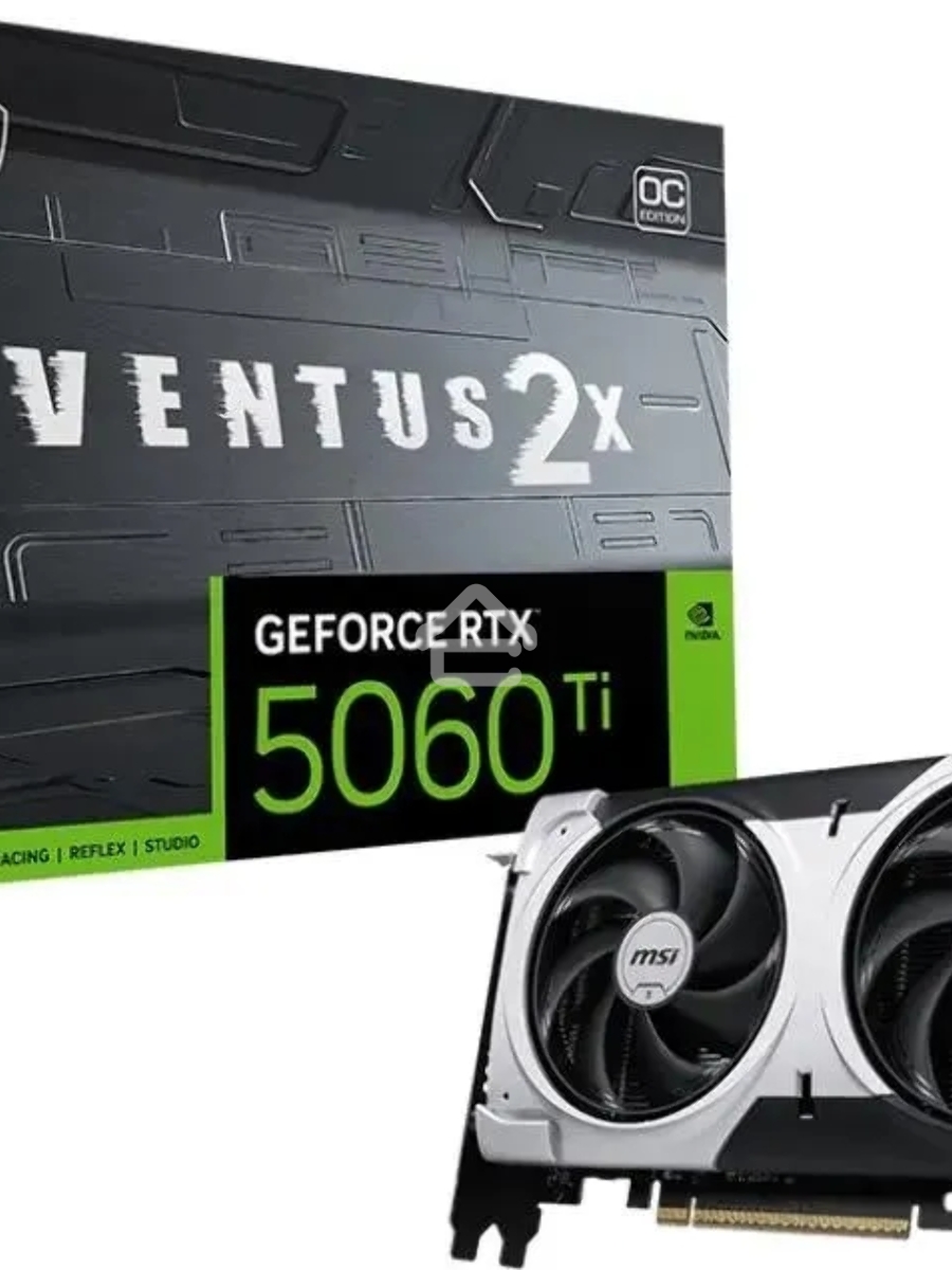 Видеокарта MSI RTX5060Ti 8G VENTUS 2X OC PLUS GeForce RTX5060TI 8Gb 128bit GDDR7 2617/28000 HDMIx1 DPx3 HDCP Ret