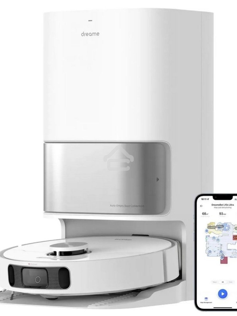 Робот-пылесос Dreame RLS6LADC L10s Ultra белый, 75 Вт, 5200 мАч Li-Ion, уборка сухая/влажная, пылесборник контейнер 0.35 л