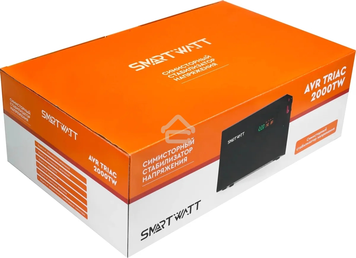 Стабилизатор напряжения Smartwatt AVR Triac 2000TW 2000ВА черный