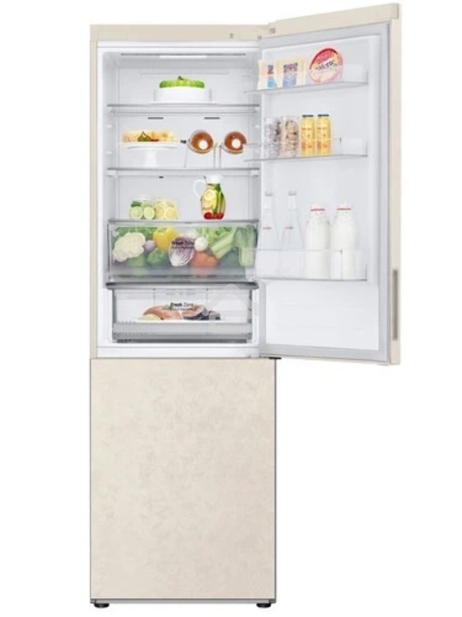 Холодильник LG GC-B459AEMW бежевый двухкамерный 234/110л морозилка снизу