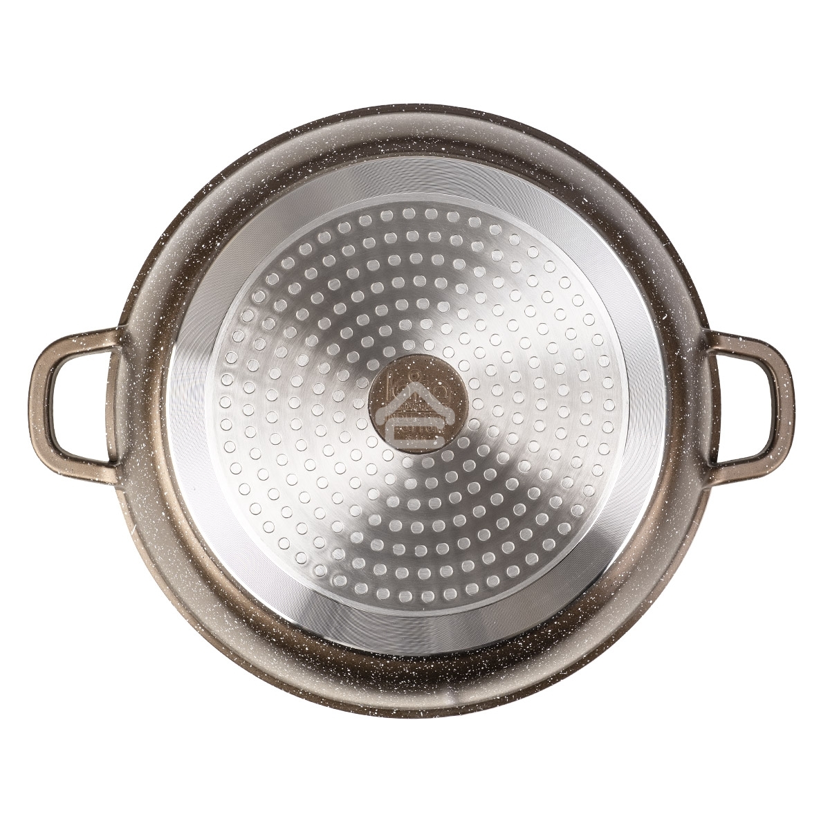 Сотейник LARA LR02-211 choco 2,9 л, 24 см, литой алюминий, с крышкой