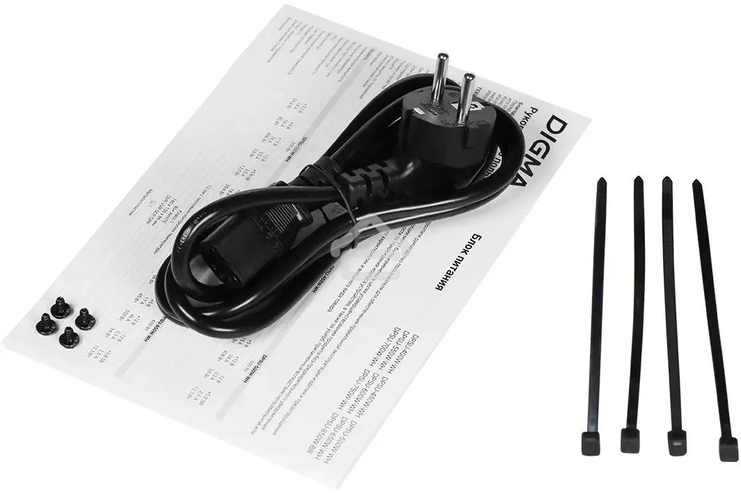 Блок питания Digma DPSU-650W-WH RTL, 650Вт, 80 PLUS, 120мм, черный