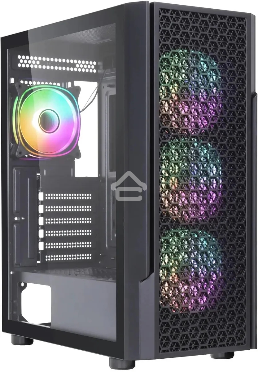 Компьютерный корпус Accord 3312 черный без БП ATX 2xUSB2.0 1xUSB3.0 audio bott PSU