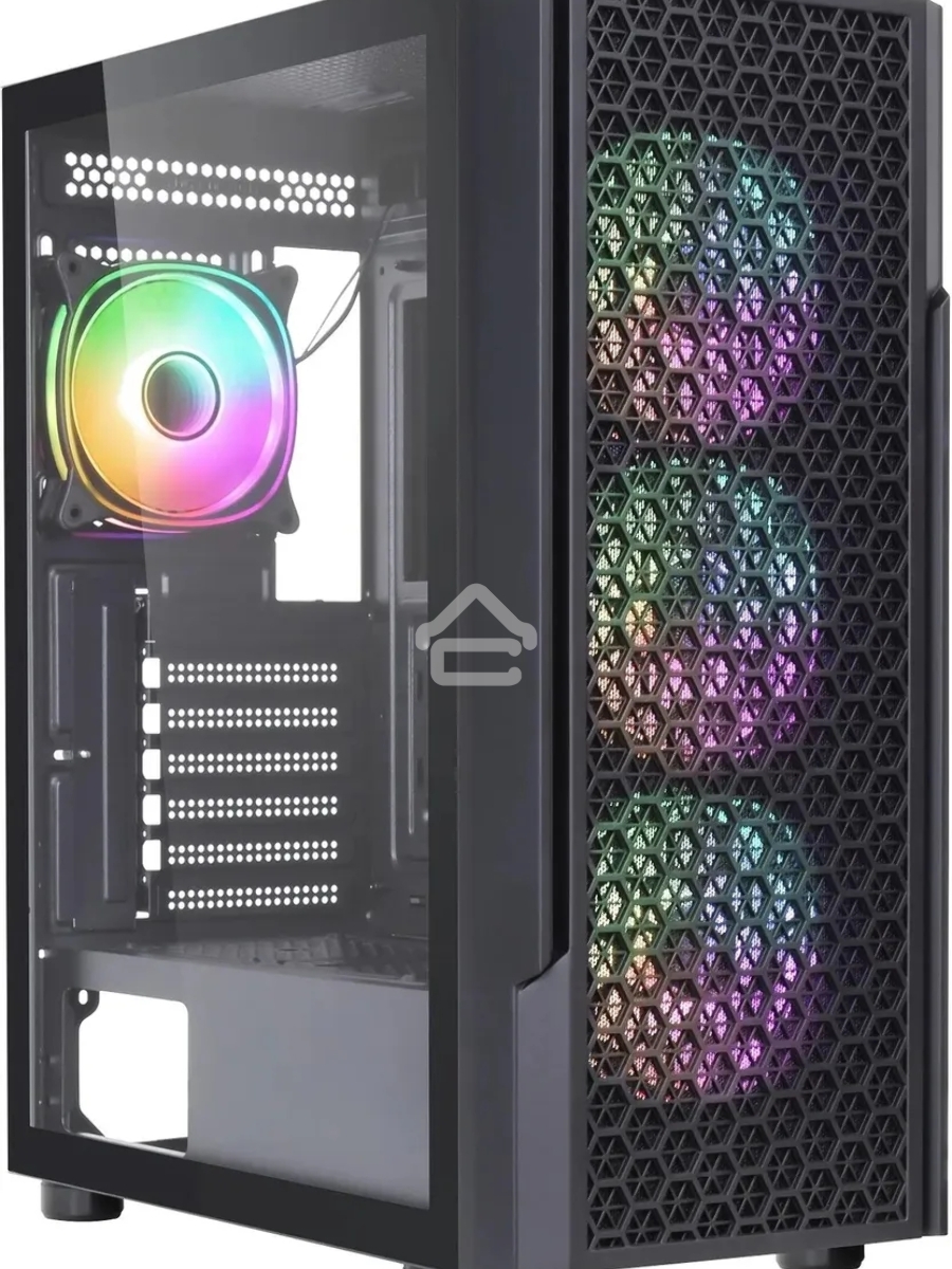 Компьютерный корпус Accord 3312 черный без БП ATX 2xUSB2.0 1xUSB3.0 audio bott PSU
