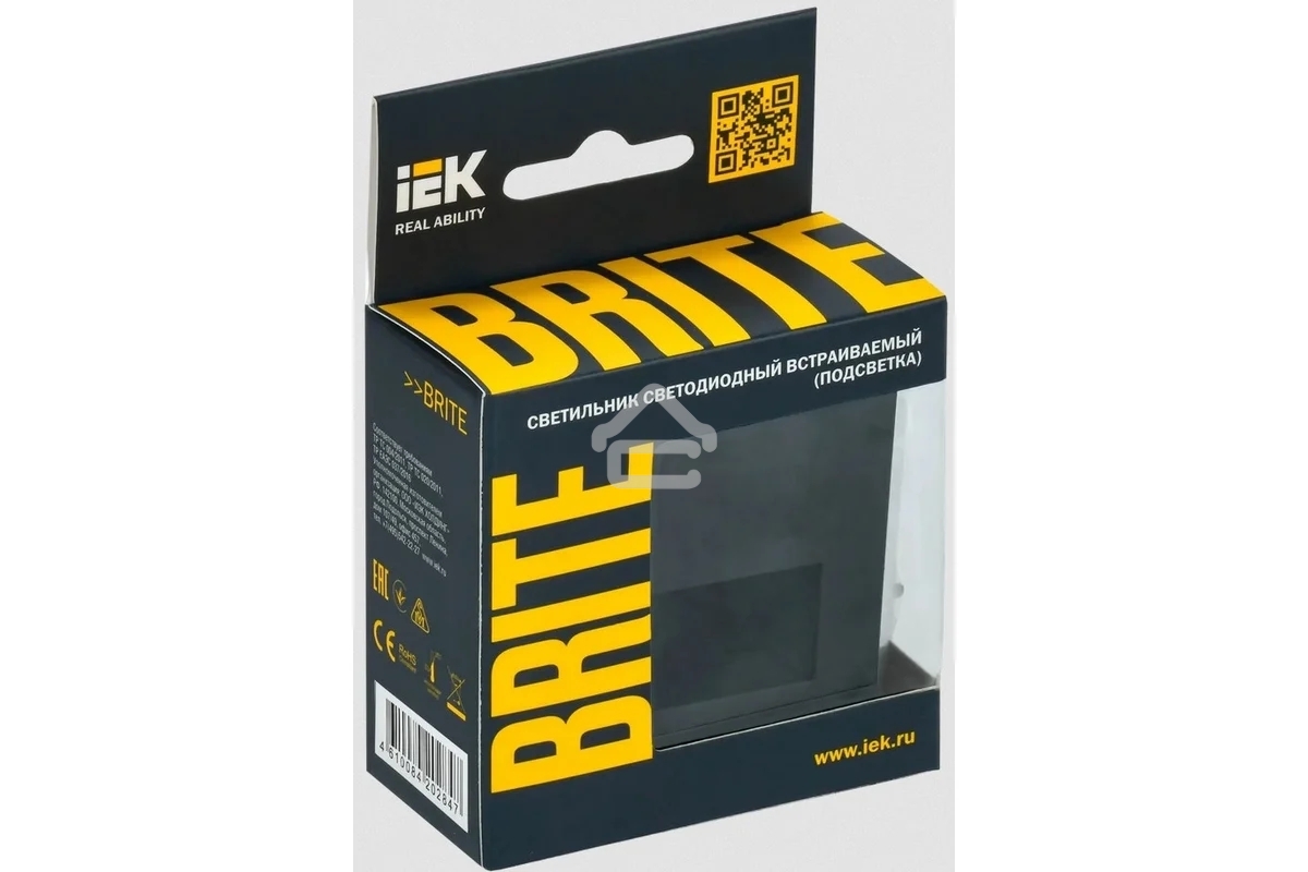 Подсветка светодиодная встраиваемая IEK BRITE ПЛ20-БрЧ (BR-FL20-K02) черный