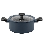Кастрюля Maunfeld FRIDA MCS47FA02DG из кованого алюминия со стеклянной крышкой, 24 см, 4,7 л.