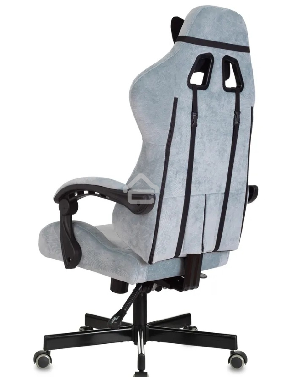 Кресло игровое Knight Terminator серо-голубой Light-28, крестов. металл