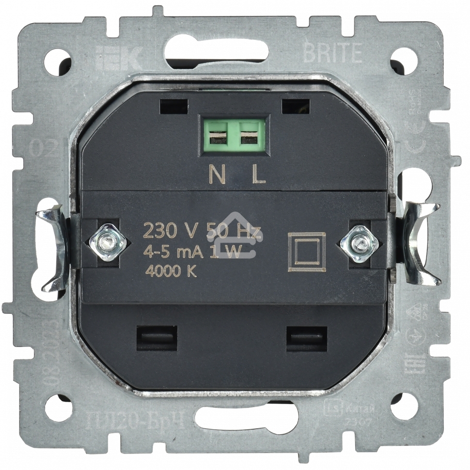 Подсветка светодиодная встраиваемая IEK BRITE ПЛ20-БрЧ (BR-FL20-K02) черный