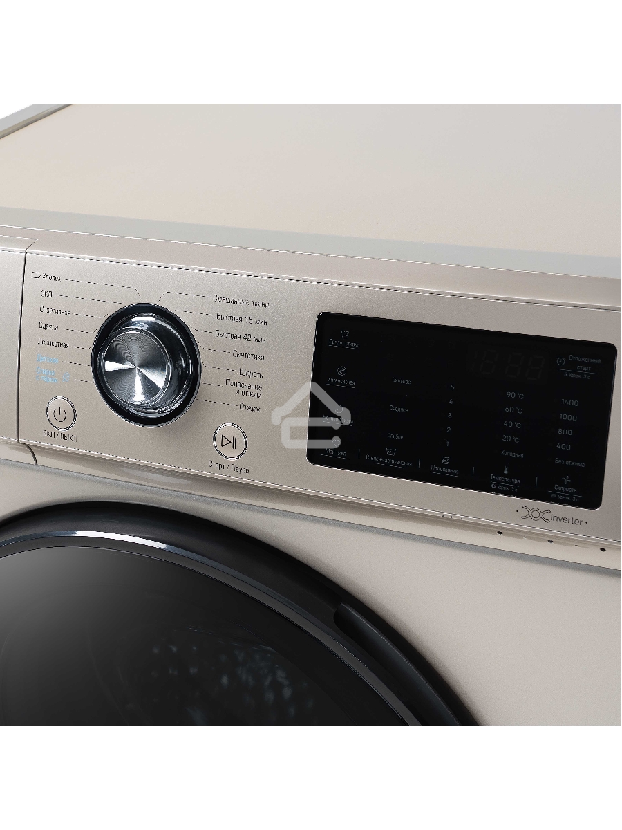 Стиральная машина Бирюса WM-SL1014/15 B золотистый, загрузка фронтальная 10 кг, 1400 об/мин, класс А+++