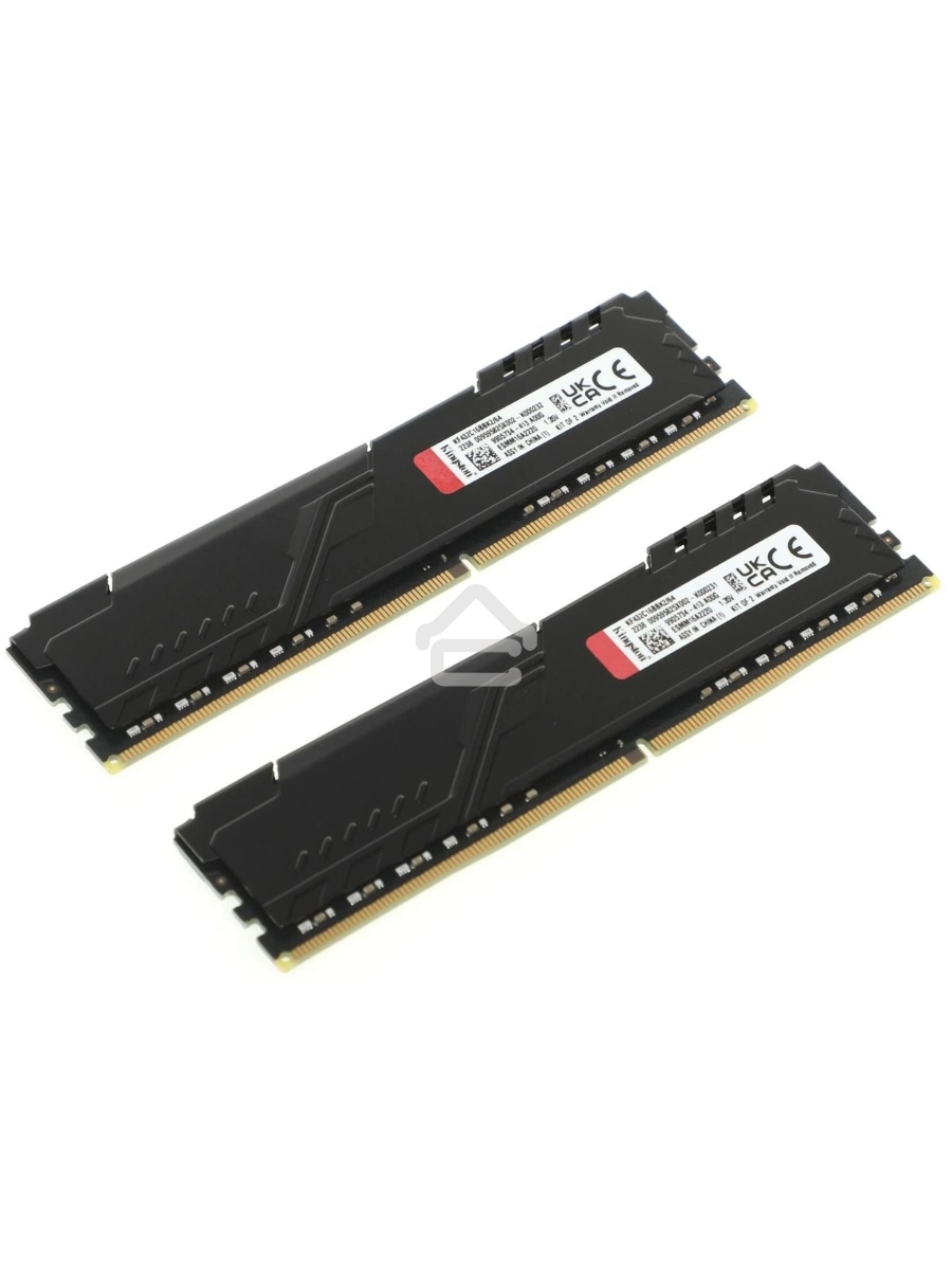 Оперативная память Kingston Fury Beast, DDR4, 64GB (2x32GB), 3200MHz, CL16, DIMM, чёрный