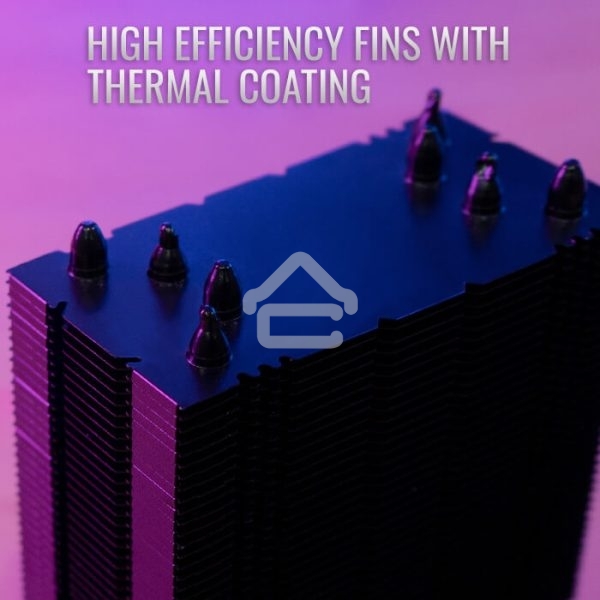 Кулер для процессора AeroCool / Formula Rave 4 ARGB черный, 120 мм, алюминий/медь, 1800 об/мин, 27 дБ, 4 pin, 130 Вт, 135 мм