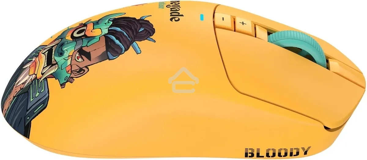 Мышь беспроводная/проводная A4Tech Bloody R72 Ultra желтый, 20000 dpi, радиоканал, USB-C, кнопки - 7