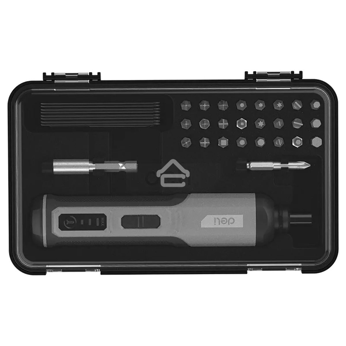 Отвертка аккумуляторная Deli DC160, (4В, 2А*ч, 5Нм, 300об/мин, Type-C, набор бит 4 шт, картон)