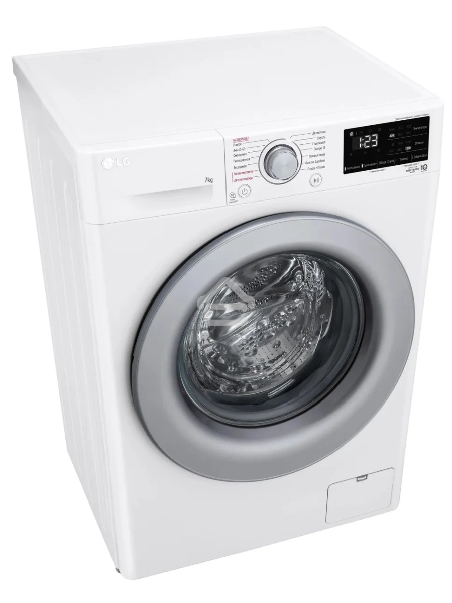 Стиральная машина LG F2V3HS4W белый, загрузка фронтальная 7 кг, 1200 об/мин., класс: A