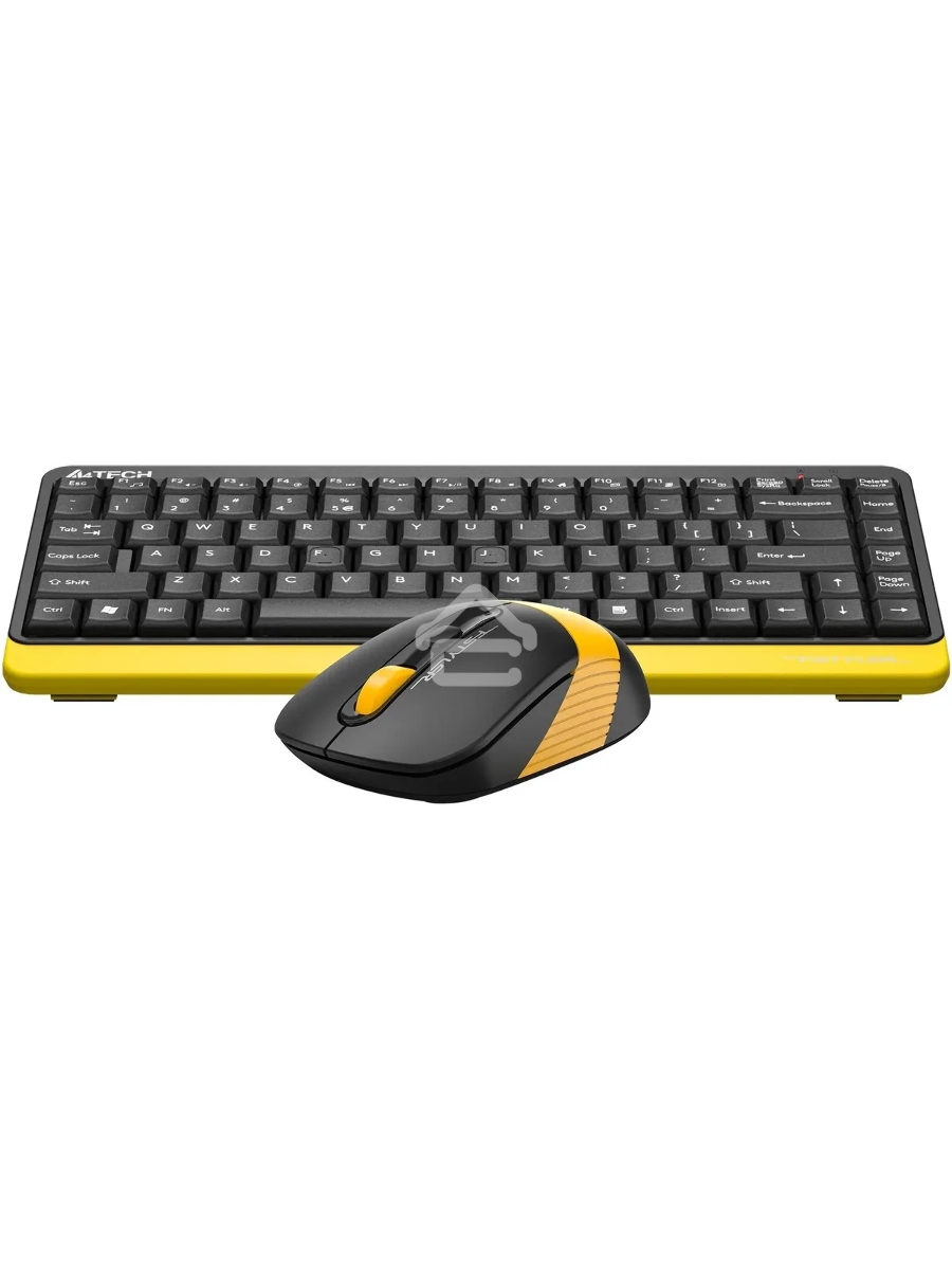 Клавиатура + мышь A4Tech Fstyler FG1110 клав:черный/желтый мышь:черный/желтый USB беспроводная Multimedia (FG1110 BUMBLEBEE)