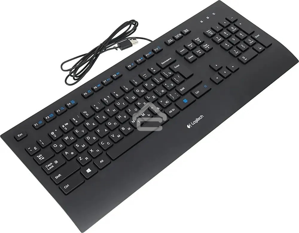 Клавиатура проводная Logitech Keyboard K280E (920-005215) USB черный