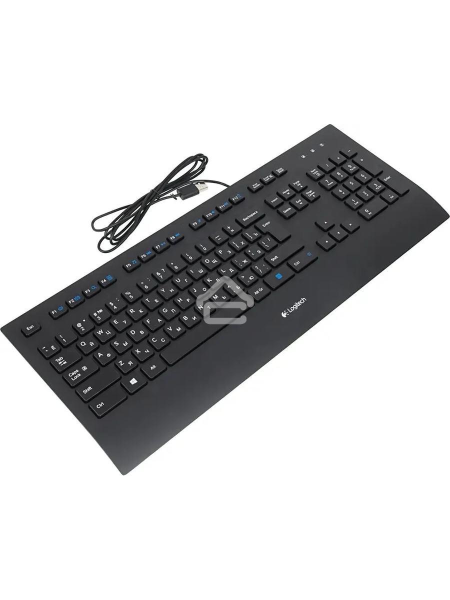 Клавиатура Logitech Keyboard K280E (920-005215) проводная USB черный