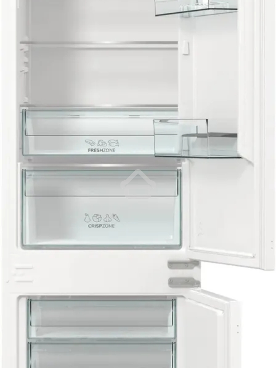 Встраиваемый холодильник Gorenje NRKI519141 белый двухкамерный 207/68 л морозилка снизу, No Frost