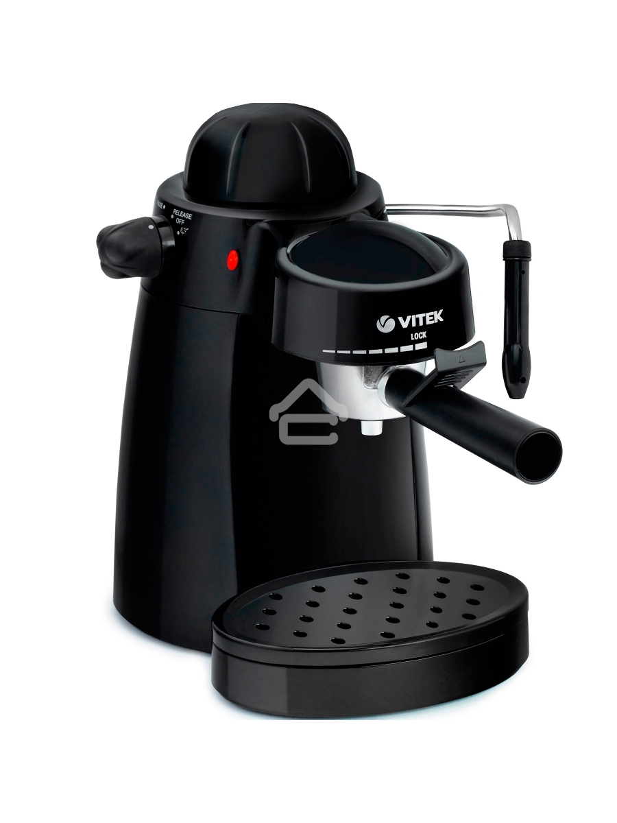Кофеварка рожковая Vitek VT-1518, черный, исп. кофе - молотый, 0.24л, 750вт, 5Бар