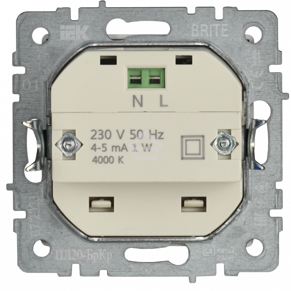Подсветка светодиодная встраиваемая IEK BRITE ПЛ20-БрКр (BR-FL20-K10) бежевый