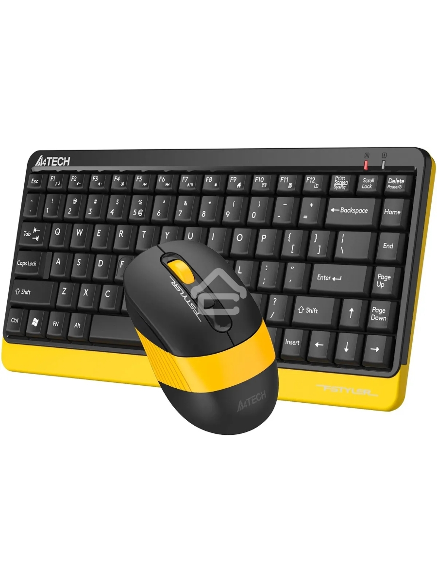 Клавиатура + мышь A4Tech Fstyler FG1110 клав:черный/желтый мышь:черный/желтый USB беспроводная Multimedia (FG1110 BUMBLEBEE)