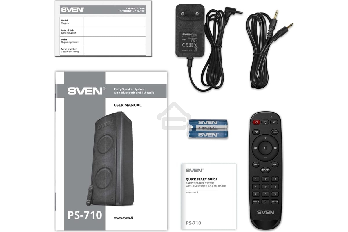 Портативная акустика Sven АС PS-710 черный 100 Вт Bluetooth