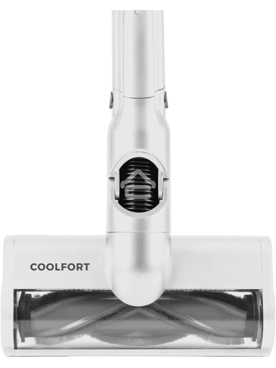Пылесос вертикальный Coolfort CF-3002 белый, питание от аккумулятора, 120 Вт, уборка сухая, пылесборник 0.9 л, работа от АКБ max 32 мин.