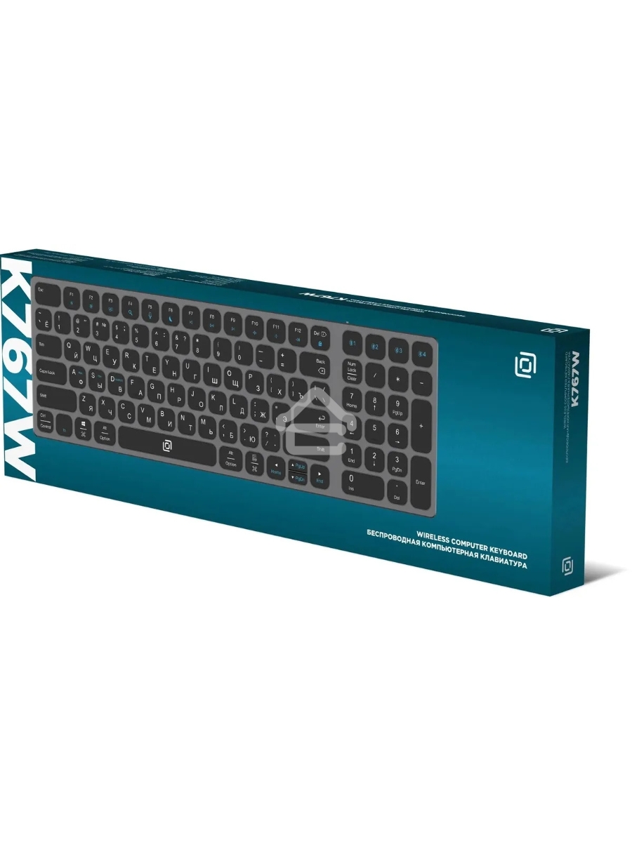 Клавиатура Оклик K767W беспроводная USB серый/черный (2002135)