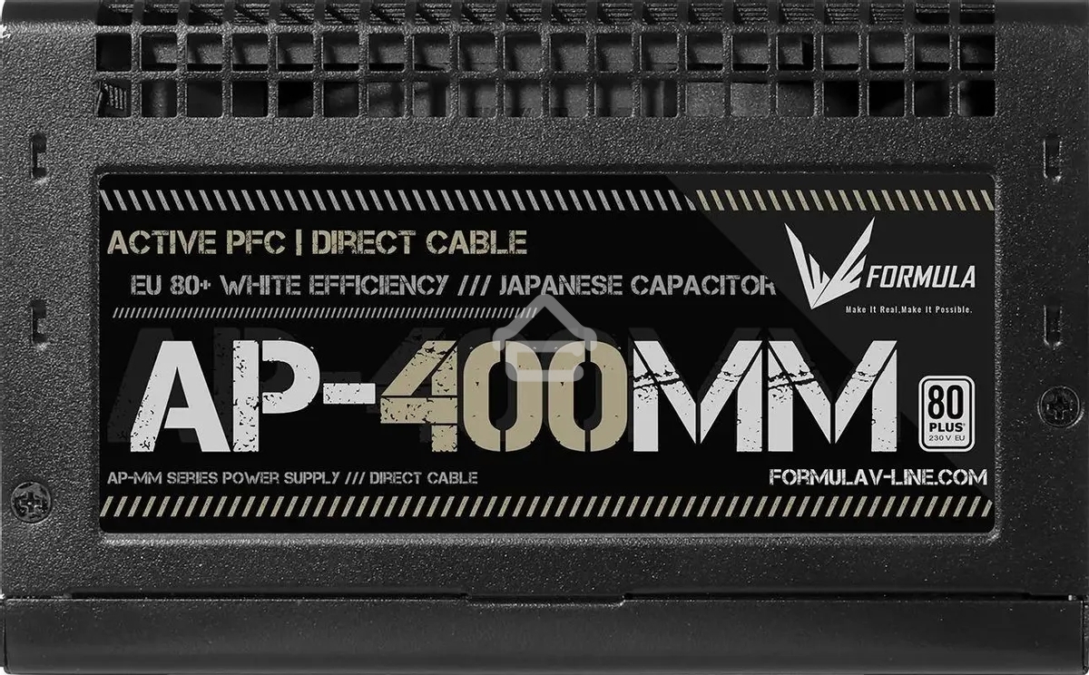 Блок питания Aerocool/Formula ATX 400W AP-400ММ 80 PLUS WHITE (20+4pin) APFC 120мм fan 6xSATA RTL
